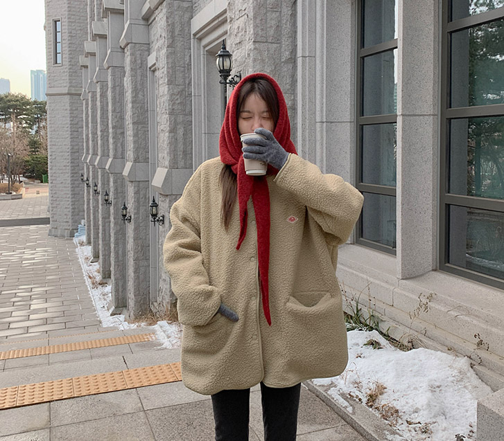 Pascal Patch No Collar Fleece Jacket