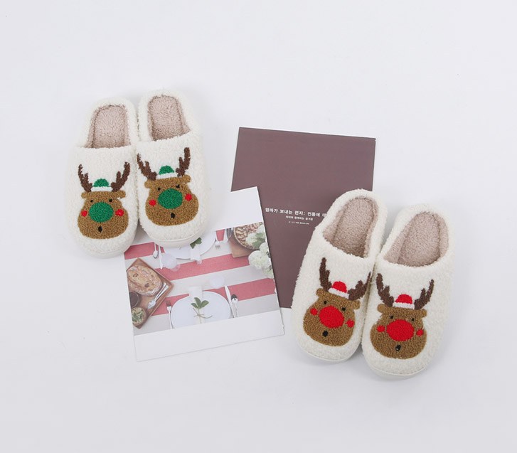 Rudolph fur slippers