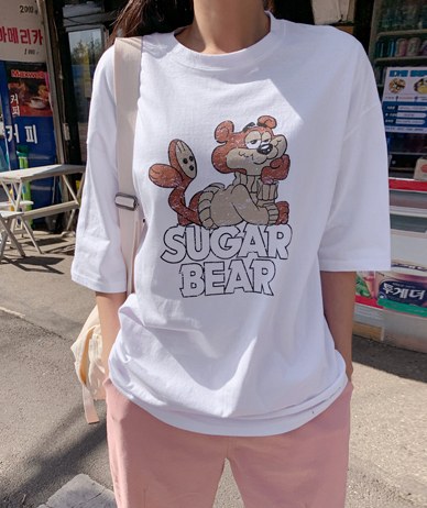 Sugar Bear Print Short T shirts