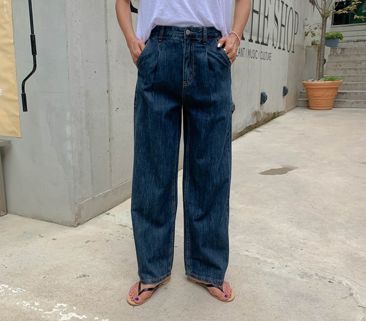 Sandy Cool Denim Wide Pants (Short/Basic/Longver)