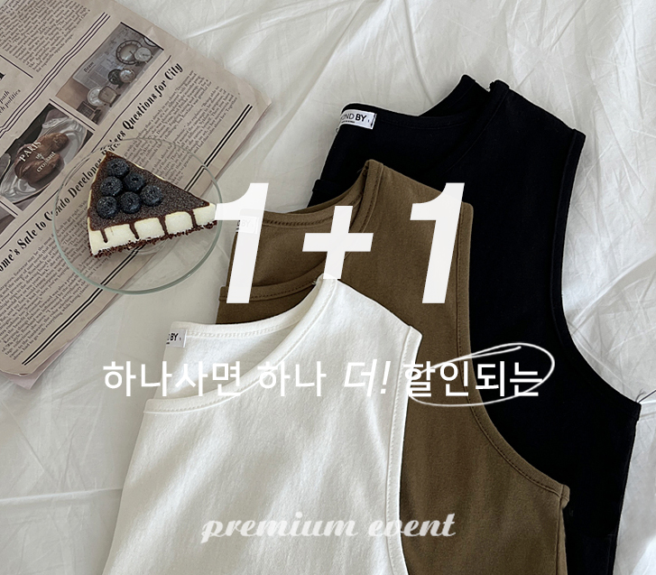 [1+1]ray Basic Boxy Sleeveless shirts