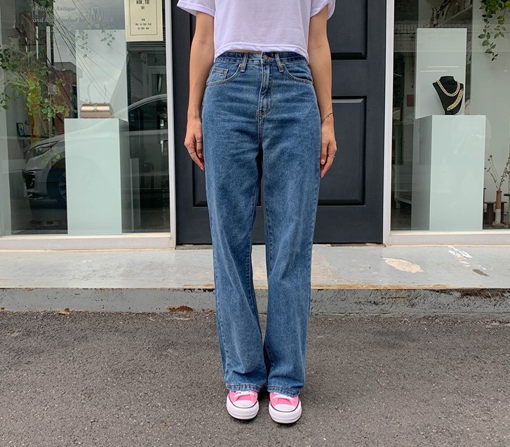 Click Denim Semi Wide Pants (Short/Middle/Longver)