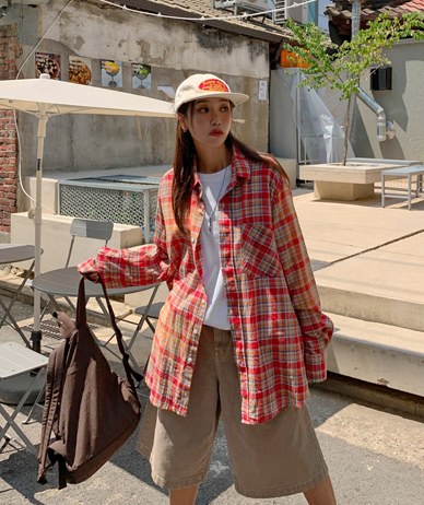 [Unisex] Rookie Dying Check Shirt Shirt