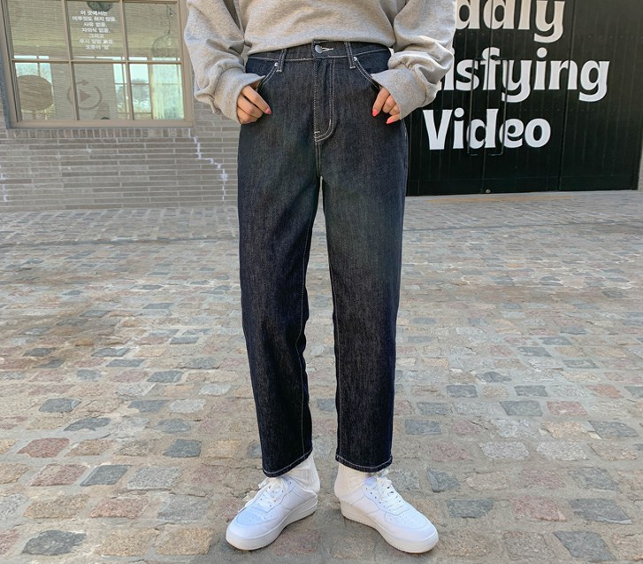 Non-fade Raw Denim Banding Baggy Pants (Short/Basic/Longver)