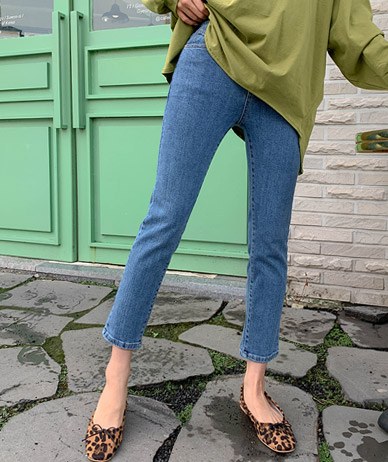 Tenver Denim Banding Skinny Pants