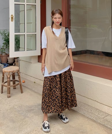 Leopard Banding Rong skirt