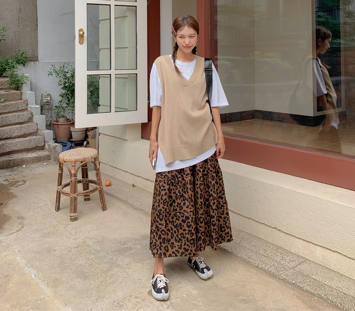 Leopard Banding Rong skirt