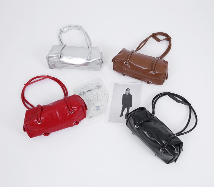 Eyelet Glossy Shoulder Bag