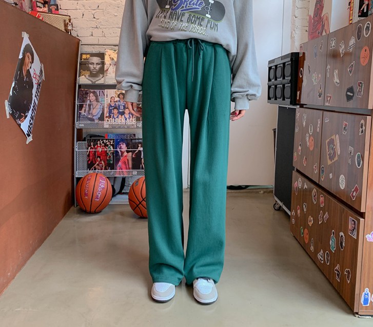 [Unisex]Philly Pintuck Banding Wide Pants