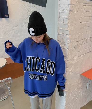 Chicago overfit Long-sleeve Wool Long knit