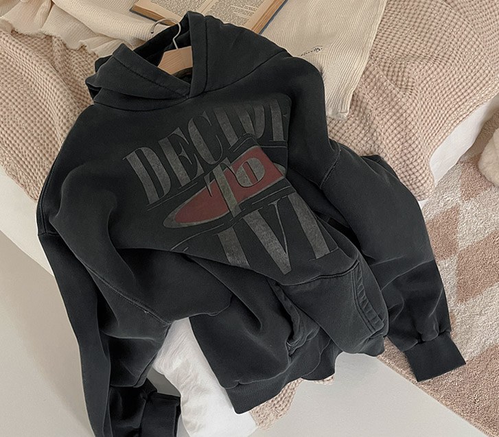 [15% off special sale] Decide dyed pigment napping Hoodie