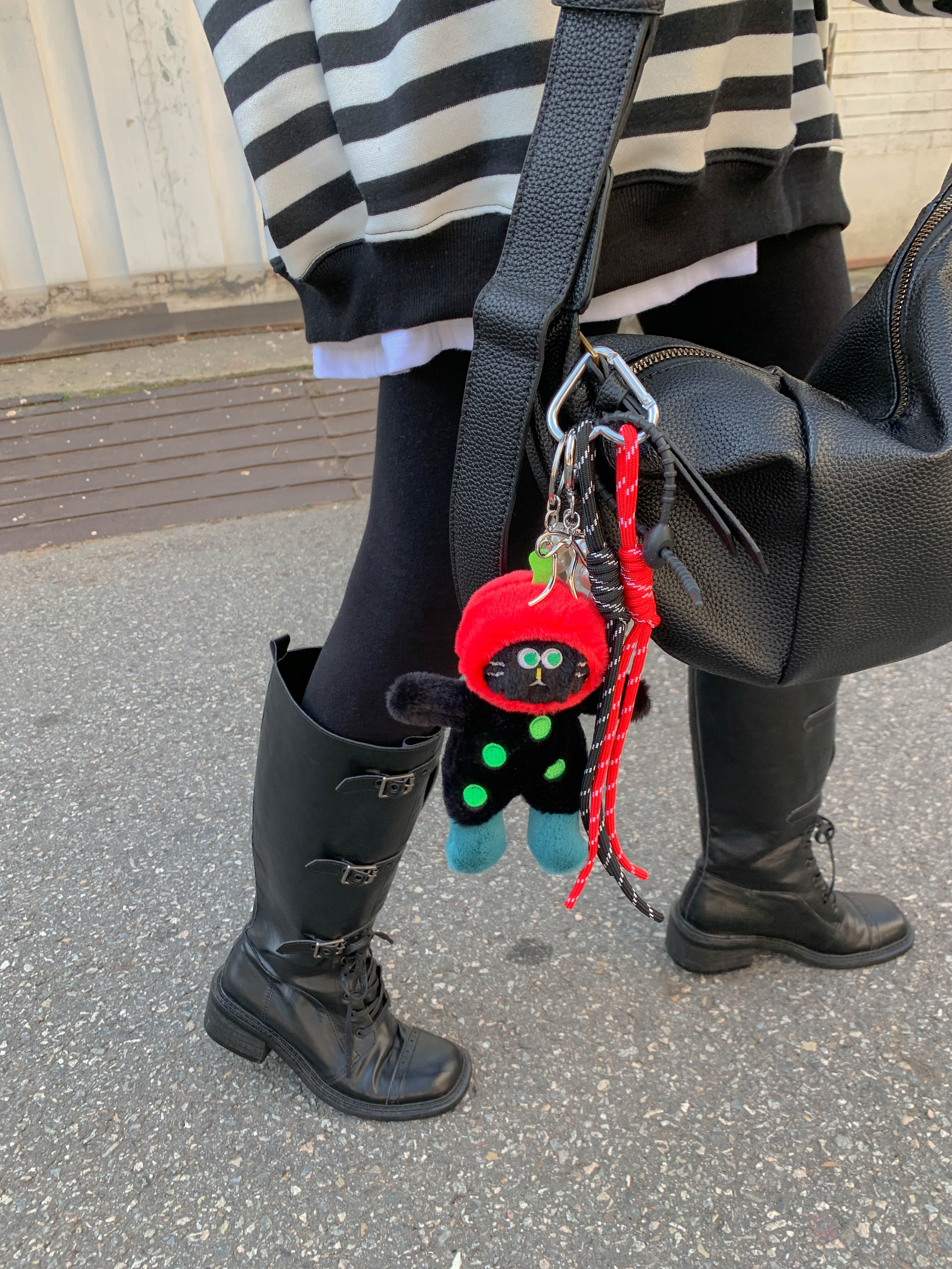 Apple Headcat Rope Keyring