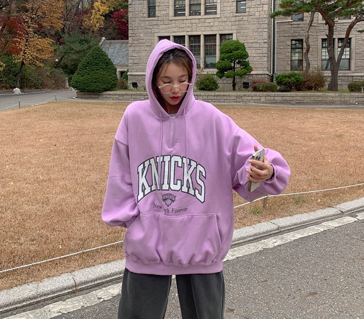 Nicks Nayeom Yanggimo Half Zip Up Hoodie