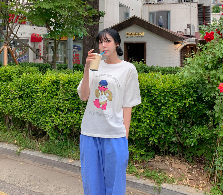 Duck dyed short-sleeve T-shirt