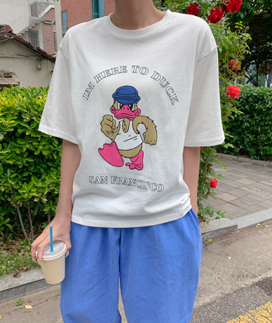 Duck dyed short-sleeve T-shirt