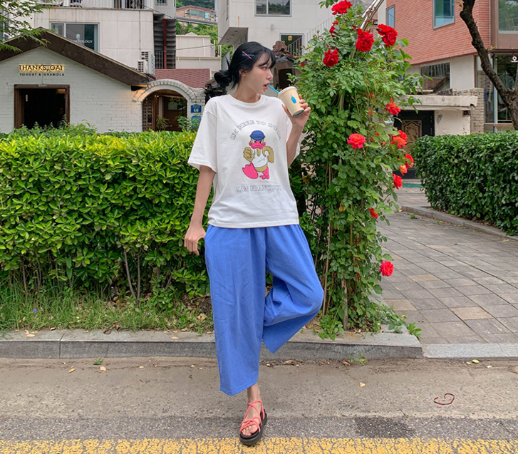 Candy Pigment Banding Wide Pants