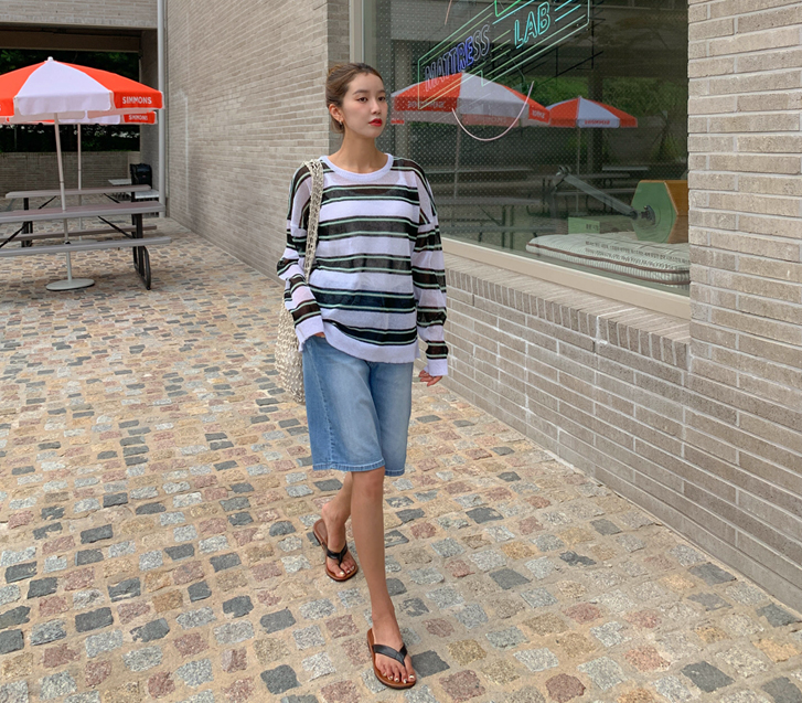 Over Cool 5-Part Denim Banding Shorts