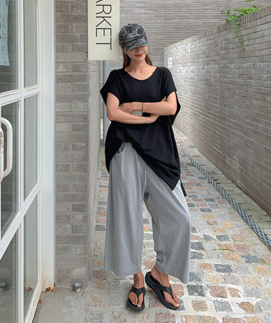 Rudin Back Pocket Zuri Banding Wide Pants