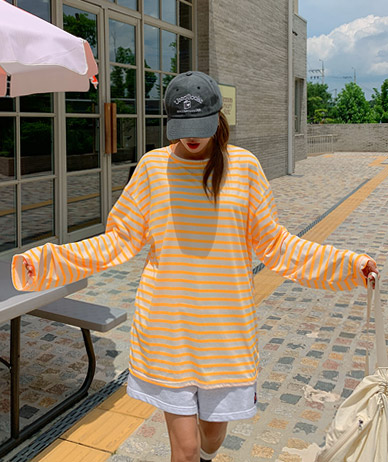 [Unisex]Summer Dangara Long-sleeve Long t-shirts