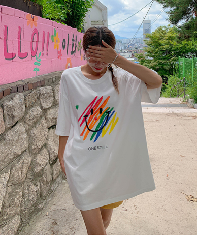 [Unisex] Color Smile Na-Yeom Short-sleeve Long t-shirts
