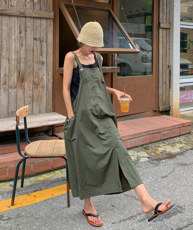 Crew Nylon string Shoulder strap Long one piece