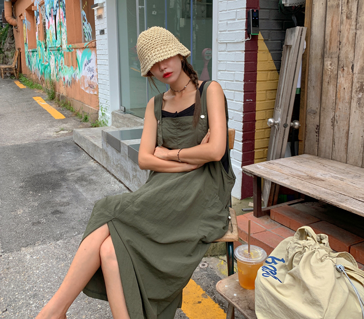 Crew Nylon string Shoulder strap Long one piece