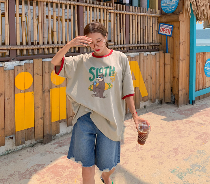 Surfermong Nayeom color combination Short-sleeve T-shirt