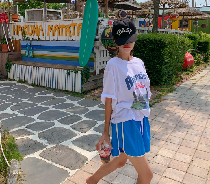 Pangpang Nylon Rappa color combination patch Banding Shorts