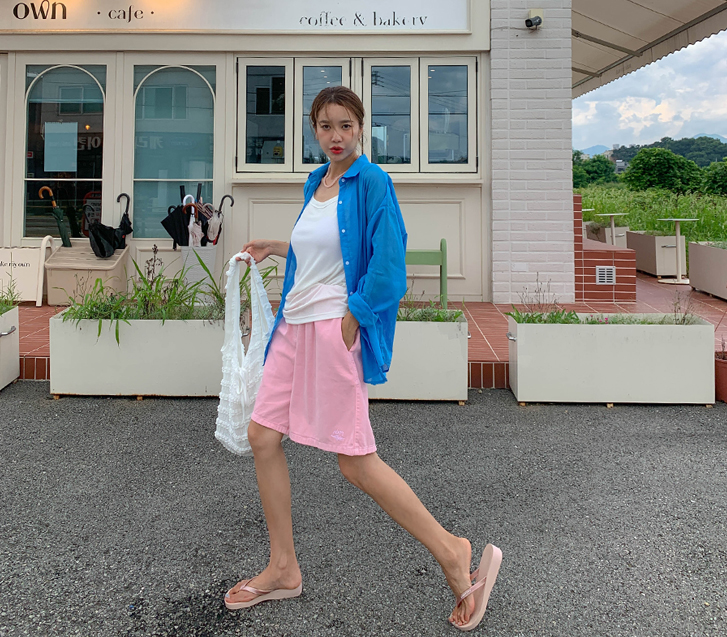 Core Embroidery Pigment Banding 5-Part Shorts