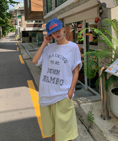 Rambo Crack Nayam Biowashing Short-sleeve Long t shirts