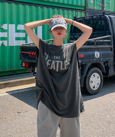 [Unisex] Beatles Nayeom Pigment Boxy Long Nashi
