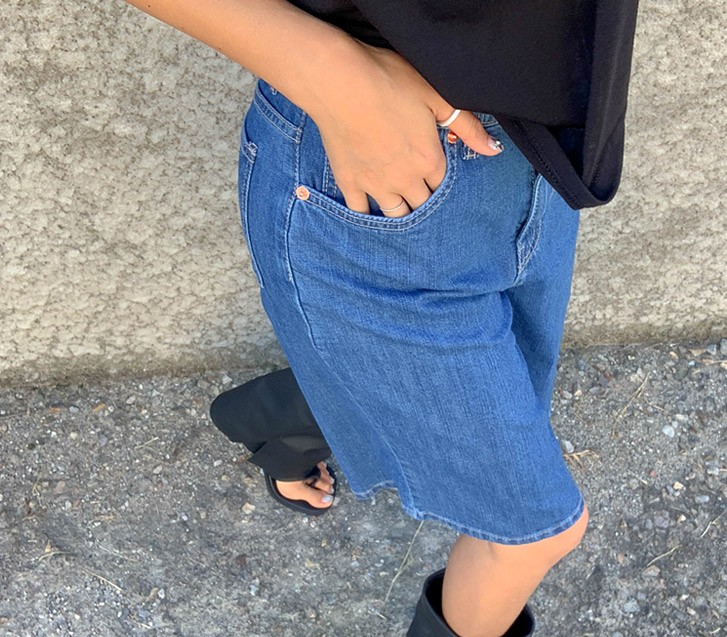 Kate Denim Hidden Banding 5-part Shorts