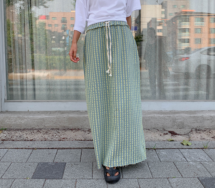 Hisul Dekki Denim Team Banding Rong Skirt