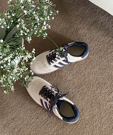 Lit color combination leather shoes
