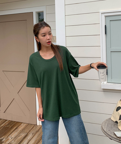 Chic Raund neck Basic Short-sleeve T-shirt