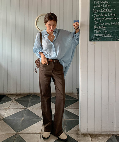 Rocks Cotton Banding Wide Pants