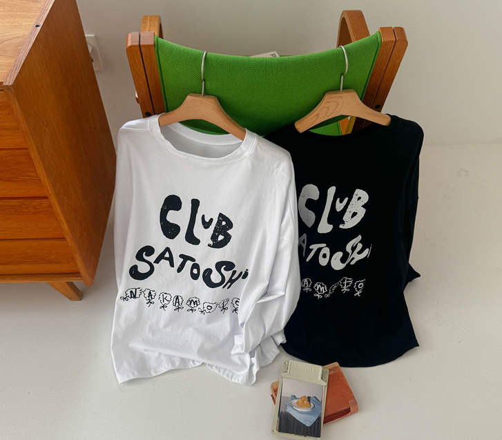 [Unisex] Club Lettering Dye Long-sleeve T-shirt