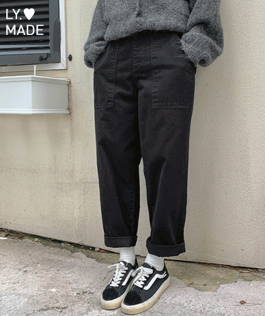 [Unisex] Lepo Kang Bio Washing Pocket Baggy Banding Pants