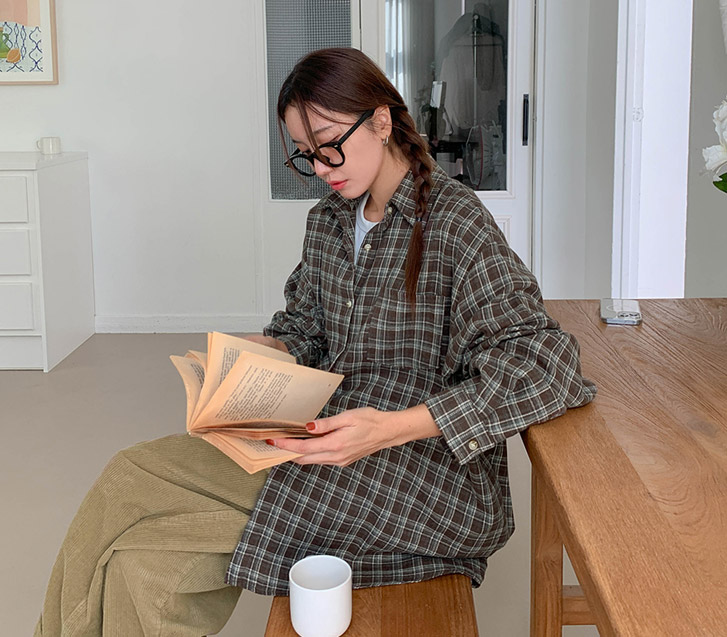 Ger Big Check Overfit Pocket Shirt Shirt