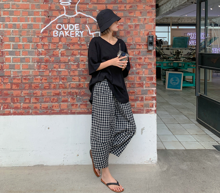 Marvel Check Banding Exhaust Pants