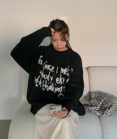 [Unisex] Ever Lettering Wool Knit