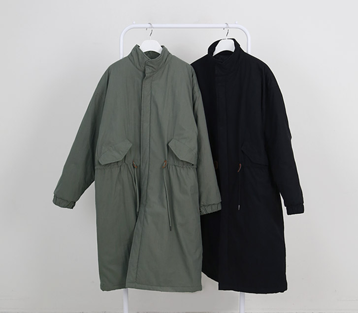 [15% off special sale] Mer Highneck quilting field jacket long padding