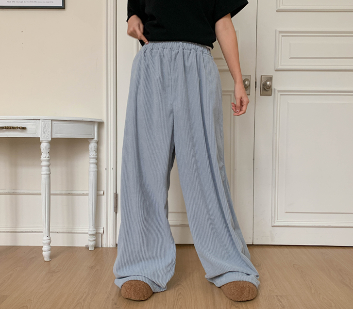 Moa Corduroy Two-Way String Wide Pants