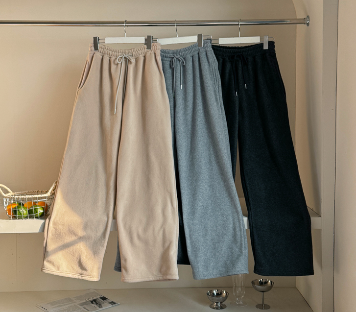 [20% off special sale] Renofi double-sided fleece banding wide pants