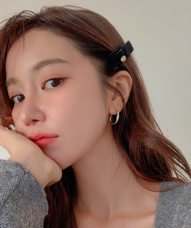 Velvet pendant bowknot hairpin set