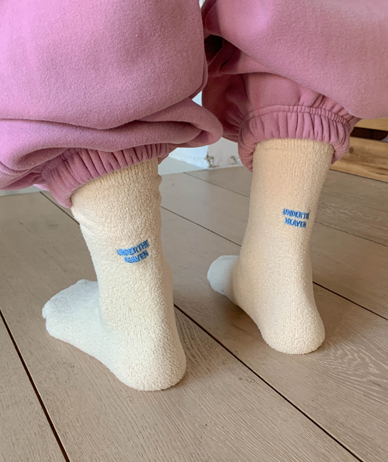 Sweet embroidered microfiber socks