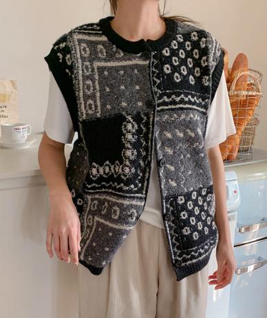 Eve Patterns Button Knit Vest