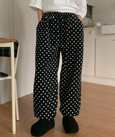 Hael Dot Fleece Banding Jogger Pants