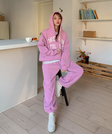 Oregon Sheepskin Hoodies Zip Up Jogger Training Set