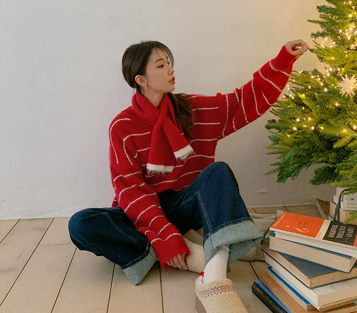 Tarot napping banding wide straight pants